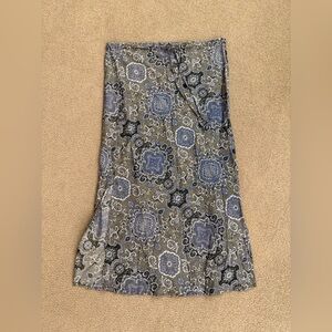 Old Navy Blue Gray Maxi Wrap Skirt